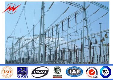 چین Double Circuit 23m Galvanized Electrical Transmission Line Poles 150KV Power تامین کننده