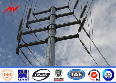 چین 9m - 3KN Galvanized Utility Power Poles For Outside Electrical Distribution Line تامین کننده