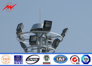چین octagonal steel galvanization high mast light pole with platform 20 - 50 metres تامین کننده