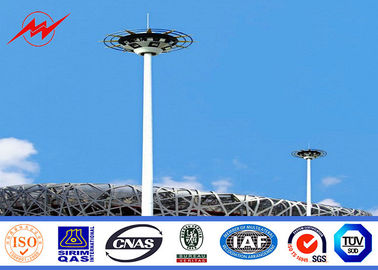 چین 40M Outdoor Hot Dip Galvanized High Mast Tower With Rasing system for Stadium Lighting تامین کننده