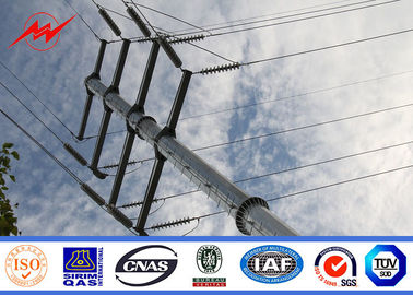 چین Octagonal Conical  Electric Steel Power Poles With Cross Arm Accessories تامین کننده