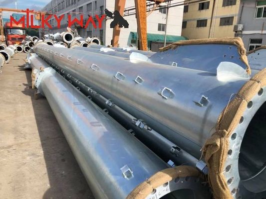 چین 16 متر 18 متر ارتفاع مخروطی قطب برق 5 میلی متر ضخامت ASTM A123 Galvanization Standard تامین کننده