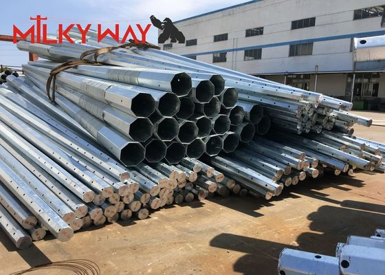کیفیت  11.9m 940dan Galvanized Steel Utility Power Poles with 2.5mm-16mm Thickness for Long-Lasting Electrical Transmission کارخانه
