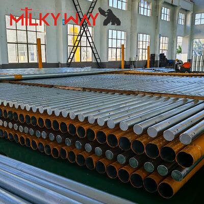 کیفیت  9 METERS TUBULAR STEEL POLES  TENSION IRAQI STAIRCASE STEEL POLES کارخانه