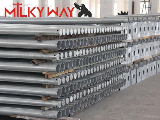 کیفیت  6m 7m 8m Modern  Steel Street Light Poles Providing Optimal Height and Stability for Effective Illumination in City Streets and Public Spaces کارخانه