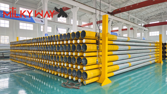کیفیت  High-Strength Q460 Octagonal Hot-Dip Galvanized Steel Pole for 69kV Power Transmission Lines کارخانه