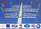 Round Multi - Pyramidal 10m Distribution Line Steel Power Pole Class 3 Galvanized تامین کننده