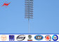 Power Plants Lighting Conical 36m Square Light High Mast Pole With Auto Racing System تامین کننده