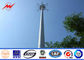 Round Tapered Mast Steel Structure Mono Pole Tower , Monopole Telecom Tower تامین کننده