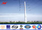 Hot dip galvanized steel poles Steel Utility Pole for 69kv transmission تامین کننده
