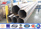 Customized Round High Voltage Steel Tubular Pole With Cross Arm ISO9001:2008 تامین کننده