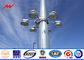 Galvanized 30M High Mast Pole with winch for Parking Lot Lighting تامین کننده