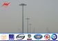 12 sides 40M High Mast Pole Gr50 material with round panel 8 lights تامین کننده