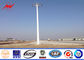 Conical galvanized 25M High Mast Pole with round lantern panel for sport center تامین کننده