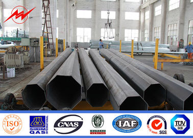 Explosion - proof 13m 1250dan Electrical Steel Utility Pole 2.5m Cross Arm تامین کننده