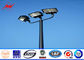 Round 6m Three Lamp Parking Light Poles / Commercial Outdoor Light Poles تامین کننده