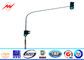6m Single Bracket Galvanized Traffic Street Light Pole 3mm Thickness تامین کننده