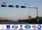 6000mm Height Galvanized Traffic Light Signals Columns Single Bracket For Horizontal Mounting تامین کننده