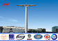 28m Q345 Customized Galvanized High Mast Pole With Lifting Systems تامین کننده
