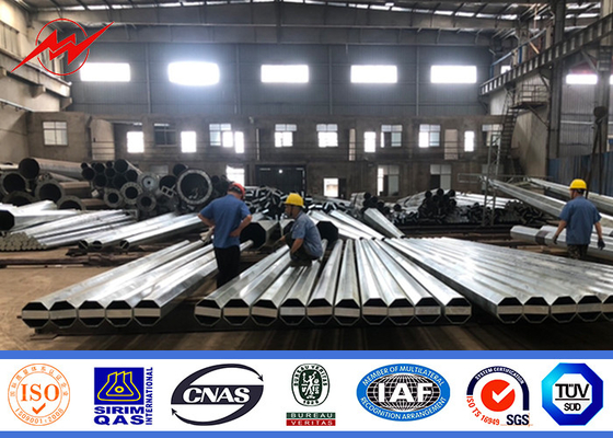 80FT 90FT 138KV Galvanized Utility Power Poles for Electrical Distribution تامین کننده