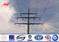 Tapered Two Section Steel Electrical Utility Poles ASTM A123 Galvanization Standard تامین کننده