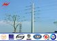 Electrical Tapered Steel Power Pole 17m Height Planting Depth 3.5mm Wall Thickness تامین کننده