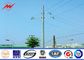 133kv 30ft 35ft 40ft Metal Utility Poles Galvanized With  Certification تامین کننده
