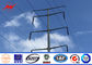 11.9m - 940 dan Galvanized Steel Light Pole / Utility Pole With Climbing Rung تامین کننده