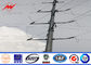 Power Line 11m 8KN Electrical Power Pole With Galvanizing Surface Treatment تامین کننده