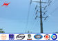 Round Tapered Galvanised Steel Power Transmission Poles / Electrical Power Pole تامین کننده