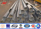 Galvanized 12M Electric Steel Utility Power Poles For Transmission Line تامین کننده