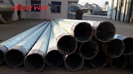 17 متر قطب انتقال قدرت فولاد گالوانیزه 1200DAN بار ASTM A123 تامین کننده