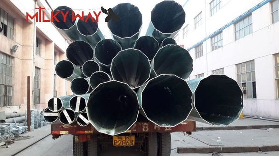 17 متر قطب انتقال قدرت فولاد گالوانیزه 1200DAN بار ASTM A123 تامین کننده
