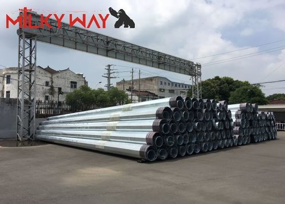 12M 16KN قطب الکتریکی لوله ای فولادی برای پروژه انتقال خط توزیع برق تامین کننده