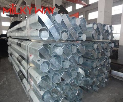 توزیع برق قطب فولاد الکتریکی 35FT 40FT گرم غوطه ور شدن گالوانیزه تامین کننده