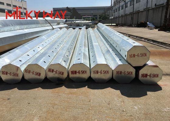11M 8KN لوله تلسکوپی فولادی گالوانیزه با استحکام تسلیم 450 مگاپاسکال و قیر تامین کننده