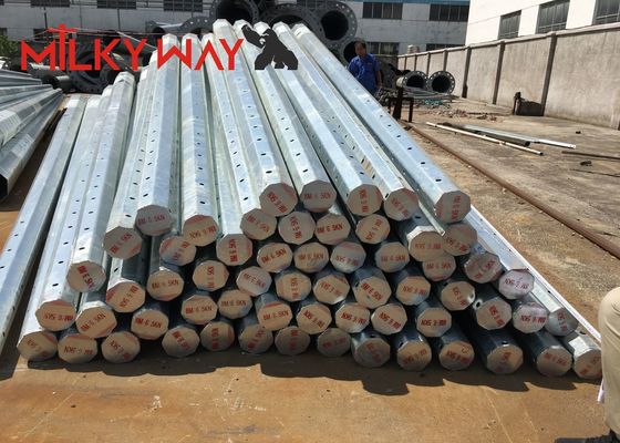 9m class5 class6 قطب برق گرم فروخته شده فولاد گالوانیزه برای توزیع تامین کننده