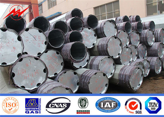 تیرهای برق فولادی گالوانیزه 138 کیلوولت 80FT 90FT برای توزیع برق تامین کننده