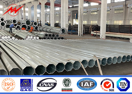 قطب های انتقال برق گالوانیزه گرم با تکنیک جوش قوس فرو رفته خودکار ساخت ماندگار تامین کننده