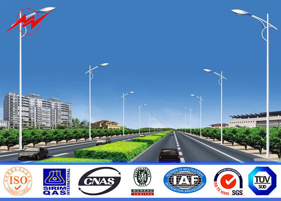 ارتفاع 6M-12M ارتفاع نور خیابان نور قطبی سطح گالوانیزه گرم می شود