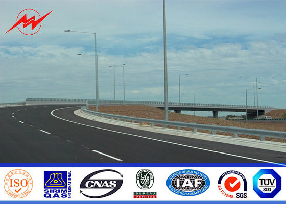 ارتفاع 6M-12M ارتفاع نور خیابان نور قطبی سطح گالوانیزه گرم می شود