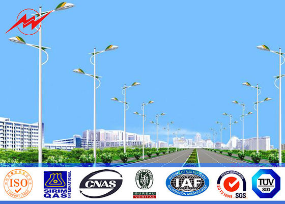 ارتفاع 6M-12M ارتفاع نور خیابان نور قطبی سطح گالوانیزه گرم می شود