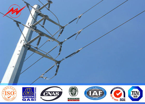 فولاد گالوانیزه 10M قطب برق قدرت برای انتقال خط 69KV