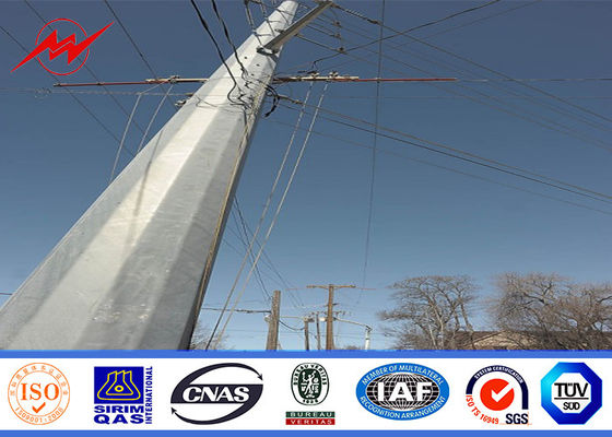 فولاد گالوانیزه 10M قطب برق قدرت برای انتقال خط 69KV