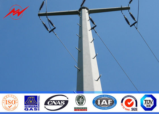 فولاد گالوانیزه 10M قطب برق قدرت برای انتقال خط 69KV