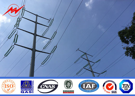 12M 600daN فولاد Utility Pole Gr65 مواد برای توزیع قدرت 55KV