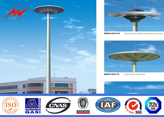 20m multisided galvanized High Mast Pole for sports center lighting
