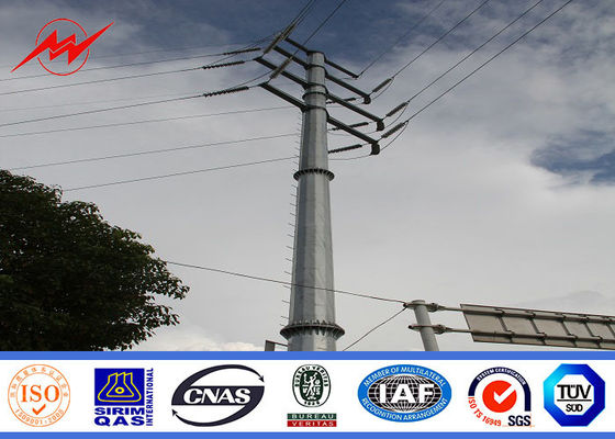 110kv bitumen electrical power pole for electrical transmission