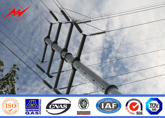 35 ft 3 mm NEA Galvanized Electrical Power Pole For Electrical Fitting Line