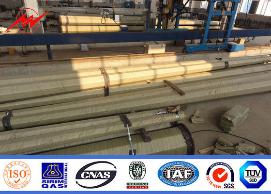2 Sections 60FT Q345 Steel Utility Pole for Electrical Power Transmission